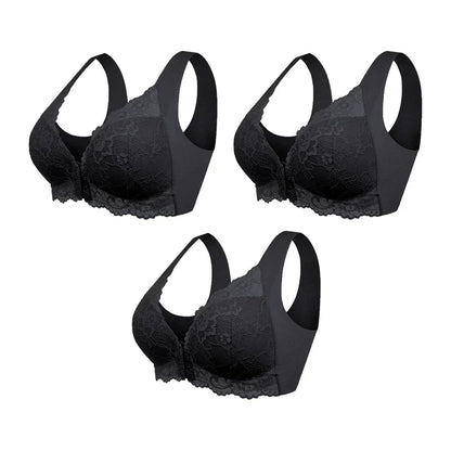 (1 acheté = 3 reçus) Soutien-gorge Sans Fil Galbant Avec Fermeture Frontale