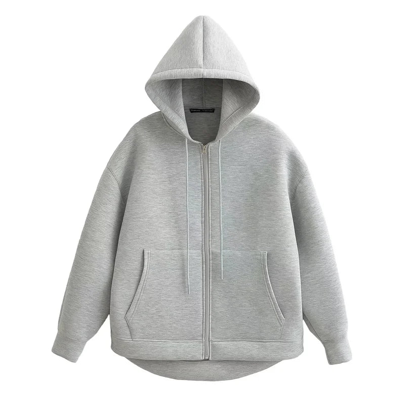 Zoé | Sweat à capuche zippé oversize