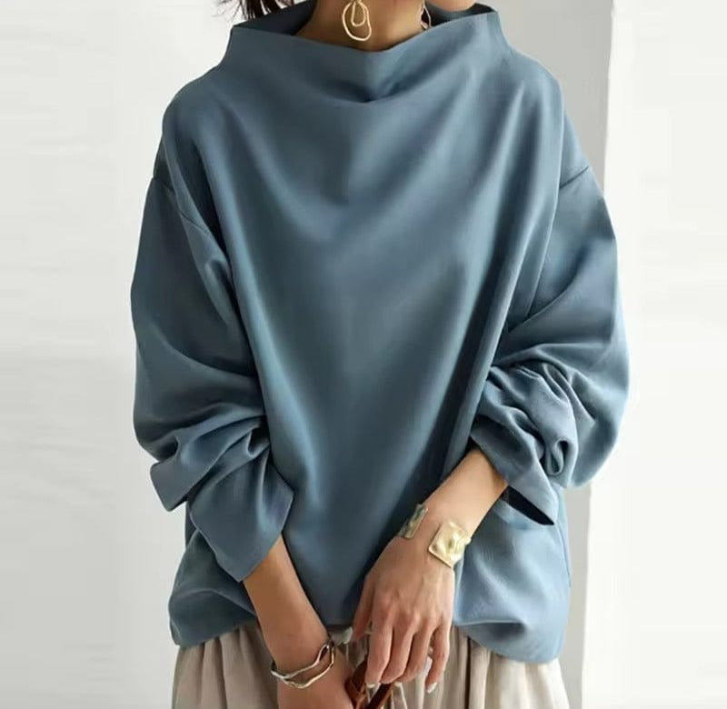 Betty - Pull à Col Haut | Masque le Ventre et Affine la Silhouette